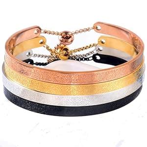 Buy IMAN JEWELS Ayatul Kursi Bracelet, 18k Gold Plated Adjustable Quran ...