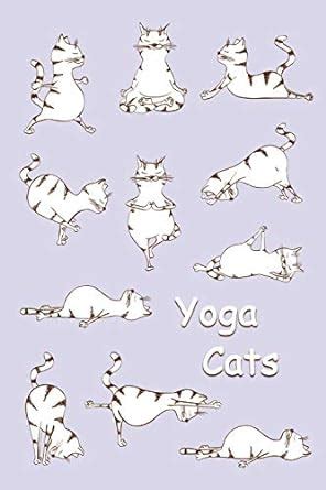 Sketchbook: Yoga Cats (Purple) 6x9 - Blank Journal No Lines - Unlined ...