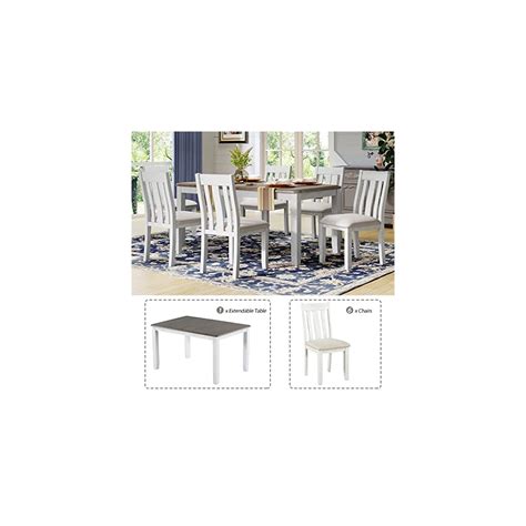 LUMISOL 7-Piece Extendable Dining Table Set with | Ubuy India