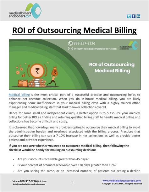 PPT - ROI of Outsourcing Medical Billing PowerPoint Presentation, free ...