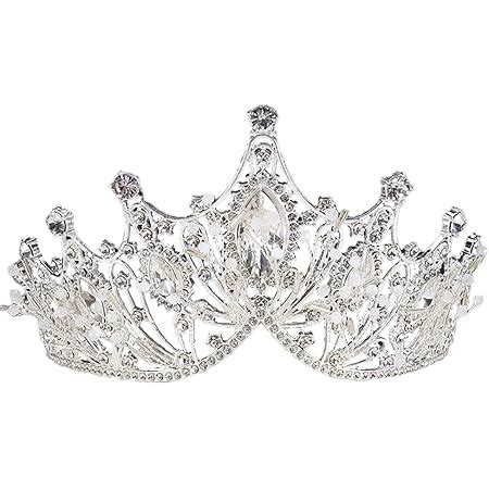 Buy PALAY® Silver Crystal Tiara Crown Headband Princess Elegant Crown ...
