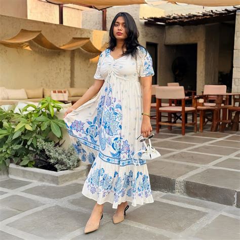 Water Flower – Floral Maxi Dress for Women – Festive Wear
