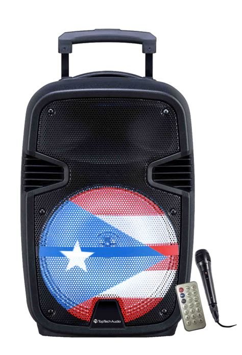 Buy Rechargeable Speaker Puerto Rico Flag Bluetooth LED 4000 W , FREE ...