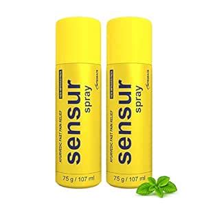 Sensur Ayurvedic Fast Pain Relief Spray - 100ml + 7ml | Safe for Men ...
