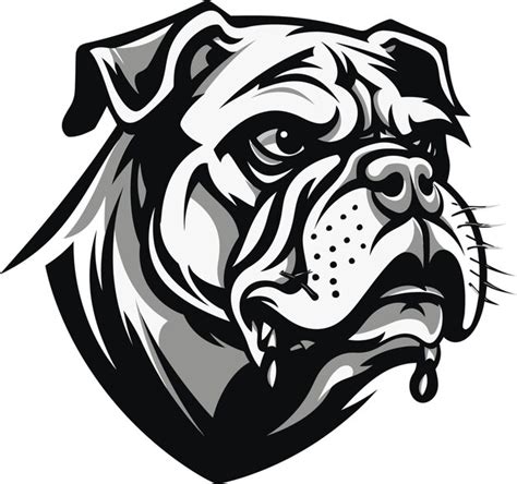 Iconic Strength Schwarz Logo mit Bulldog Mighty Mascot Schwarz Bulldog ...