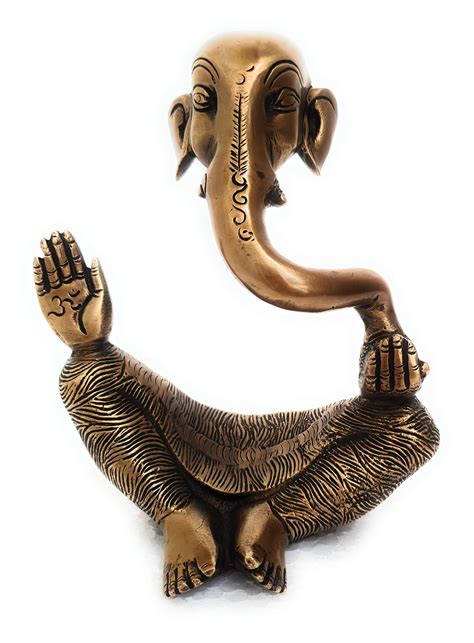 Buy MohanJodero Elegant Brass Lord Ganesha Idol/Brass Lord Ganesha ...