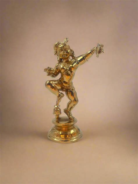 Dancing Krishna 6-Inch Bronze Idol | Handmade Panchaloha Statue - Shree ...