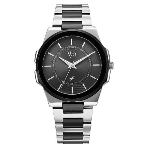 Buy Online Vyb Nimbus By Fastrack Quartz Analog Black Dial Two Toned ...