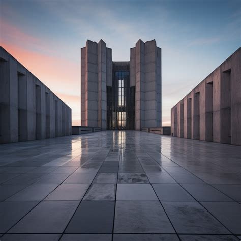 Neo-brutalism inspired building | AI-generated image