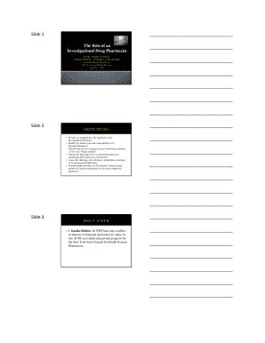 Fillable Online nyschp Slide 1 The Role of an Investigational Drug ...