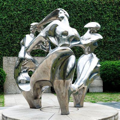 情侣跳舞雕塑，不锈钢抽象人物-宏通雕塑