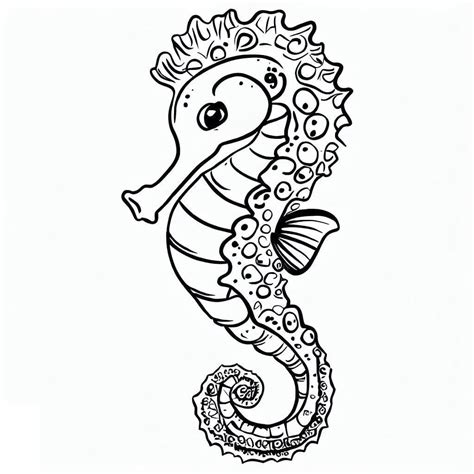 Seahorse Image coloring page - Download, Print or Color Online for Free