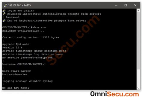 Using Putty to Configure Cisco Router 的图像结果