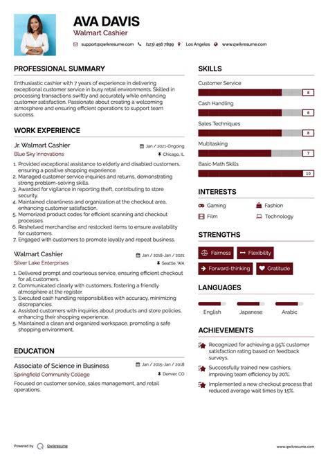 10+ Walmart Cashier Resume Samples & Templates for 2025