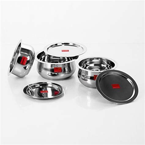 Top Rated Container Set/Tope with Lids, Stainless Steel Induction & Gas ...