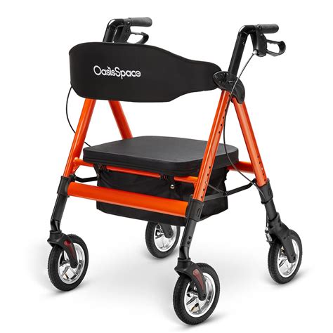Buy OasisSpacePneumatic Tires Rollator Walker for Seniors - Heavy Duty ...