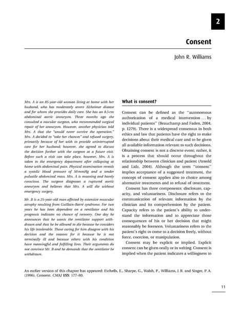 Consent - 2 Consent John R. Williams Mrs. A is an 85-year-old woman ...