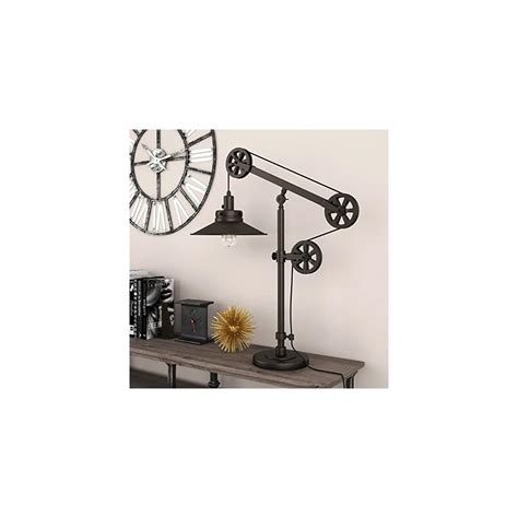 Buy Descartes 29 Tall Wide Brim/Pulley System Table Lamp with Metal ...