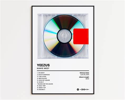 Yeezus Album Cover Art YEEZUS Kanye West Cover Art 12x12” Acrylic