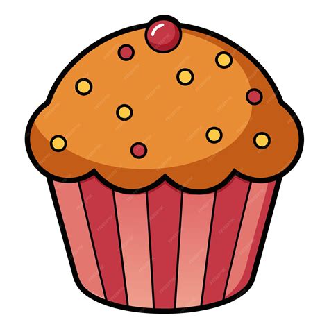 Muffin clipart cartoon style vector illustration | Premium AI-generated ...