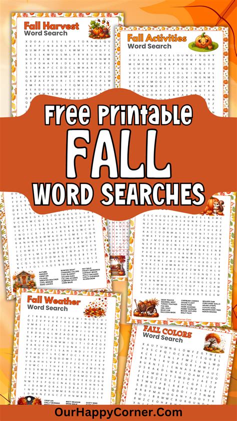 Image result for Fall Word Search