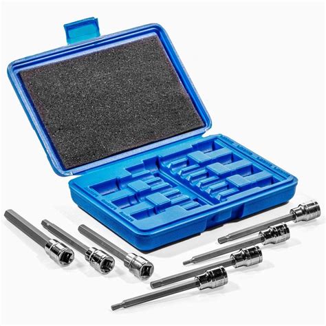 Stark 7-Piece Set 3/8” Drive Extra Long Allen Hex Bit Socket Set ...