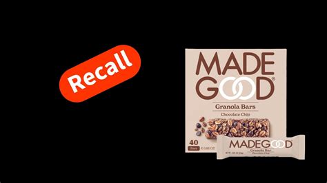 FDA increases risk level for MadeGood Granola Bar recall: Reason ...