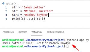 Create a String in Python 的图像结果