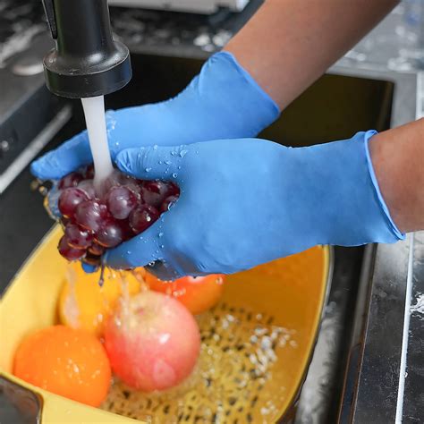 FINITEX Blue Nitrile Exam Gloves,3.2mil, Dental, Cleaning, Food Service ...