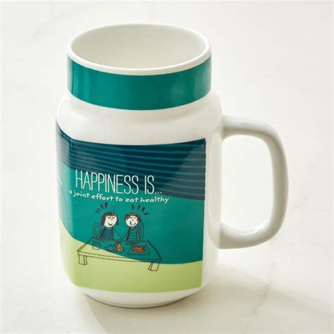 Buy Melina Happiness Cooper Set of 4 Bone China Mason Mugs - 560ml from ...