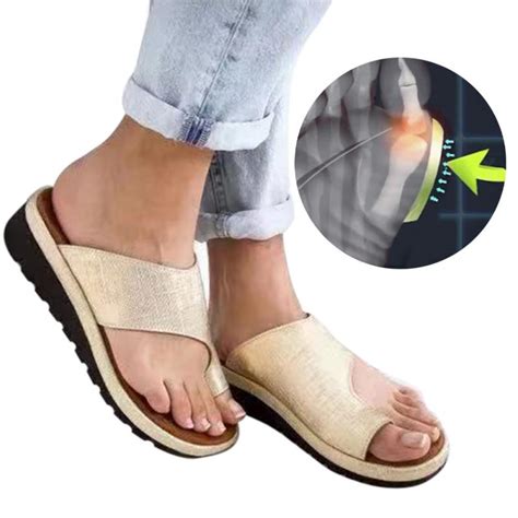 Women Orthopedic Bunion Corrector PU Leather Shoes Outdoor Comfy ...