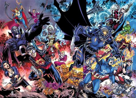 Jim Lee Posts His Art For DC Vs Marvel & Amalgam Omnibus Covers