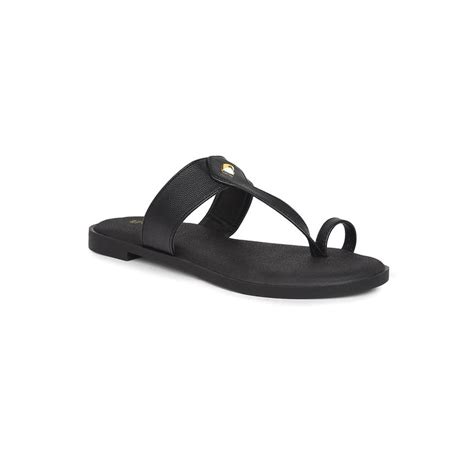 Buy Bata Black Womens Toe Ring Flats Online