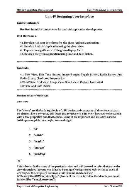 Unit-4-designing-user-interface - Unit-IV Designing User Interface ...