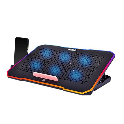 Geonix Ergo 2 Gaming Laptop Cooling Stand with 10 RGB Lights, 6 Quiet ...