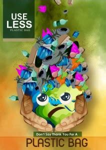 say no to plastic bags sticker poster Paper Print - Nature posters in ...