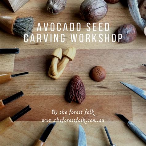 Private Avocado seed carving workshop – The Forest Folk