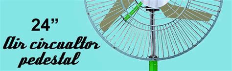 Buy Almonard 24 Inch Air Circulator Pedestal Fan Green Online at Low ...