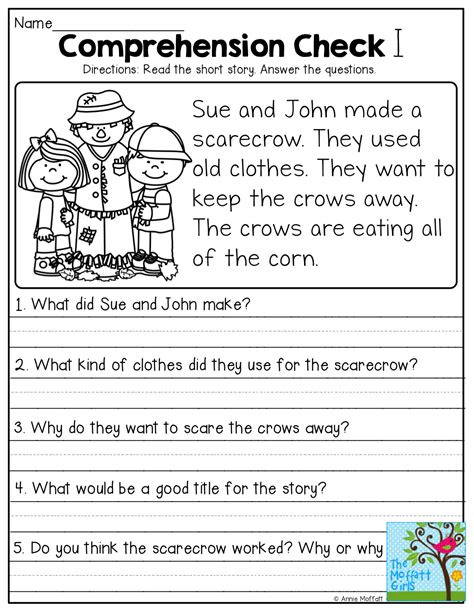 20 Free Reading Comprehension Worksheets 1St Grade – Printable PDF Template