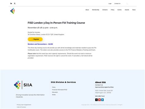 FISD London 3 Day In-Person FIA Training Course - YARD