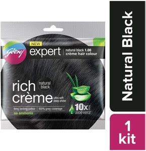 Godrej Rich Creme Natural Black 1.0 Aloe Vera & Milk Protein Hair ...