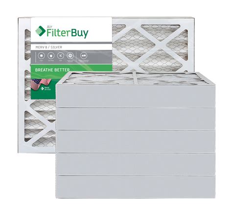 FilterBuy 16x20x4 MERV 8 Pleated AC Furnace Air Filter, (Pack of 6 ...