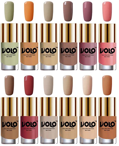 Buy Volo Luxury Super Shine Nail Polish Set of 12 Vibrant Shades ...
