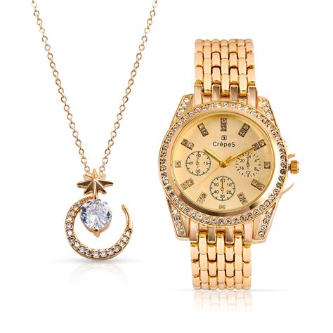 MAGNA STONE GOLD & MOON NECKLACE GOLD COMBO | WOMEN – CrepeS Lifestyle