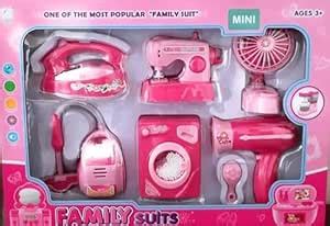 Khilona Emporium Family Suit Toy with Sewing Machine Toy, Fan Toy, Iron ...