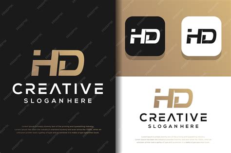 Premium Vector | Abstract monogram letter H D logo design
