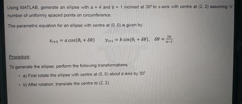 Image result for Matrix Ellipse MATLAB