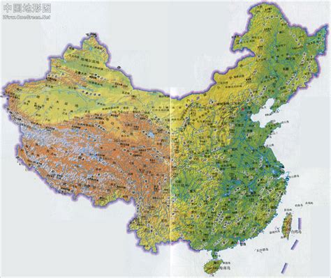 求高清中国地形图全图。要有山脉河流湖泊的名字，并且放大后能够看清的。_百度知道