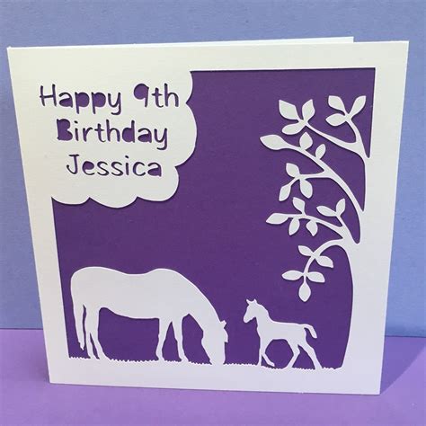 Birthday Card Niece Horse - Etsy