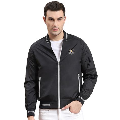 Buy Men Black Solid Mandarin Collar Full Sleeve Jacket Online in India ...